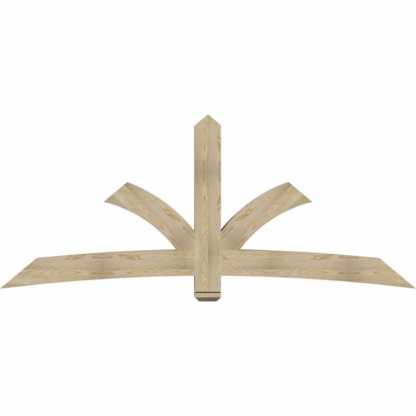 Ekena Millwork Davenport Rough Sawn Timber Gable Bracket, Douglas Fir, 96"W x 40"H x 6"D x 6"F, 10/12 Pitch GBW096X40X0606DAV00RDF - main